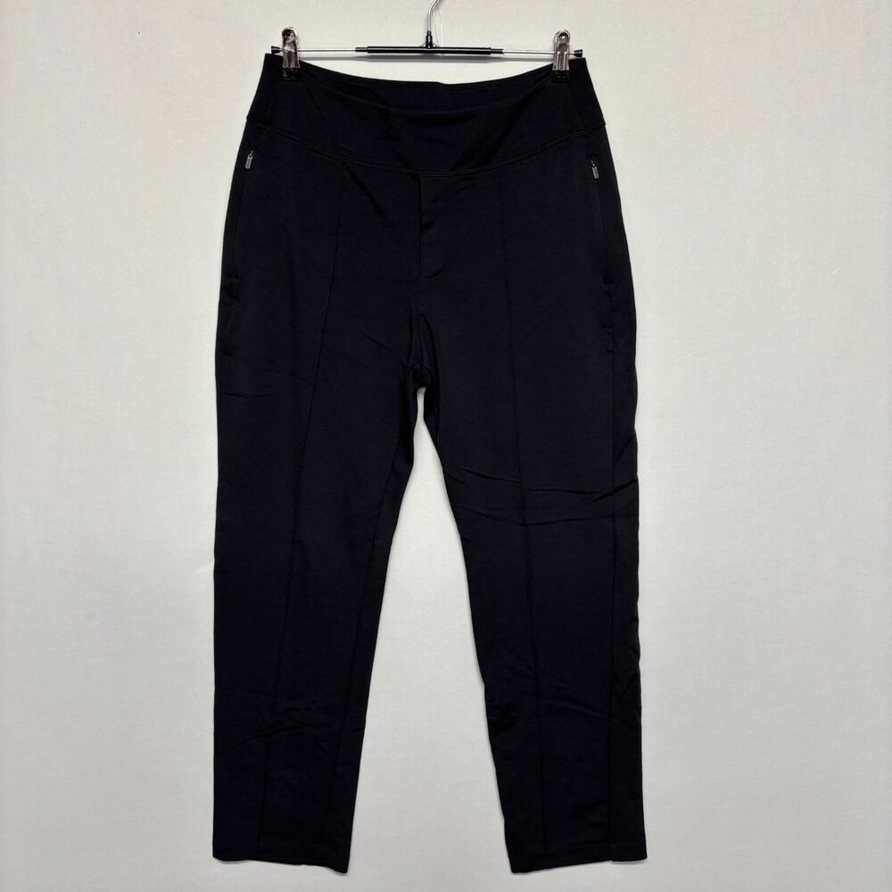 Athleta Women Eastbound Straight Pants Size 12 Black Pull On D128 -7